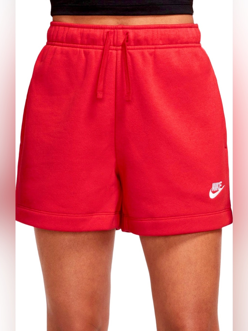Nike Sportswear Club Fleece Women's Mid-Rise Shorts - Red